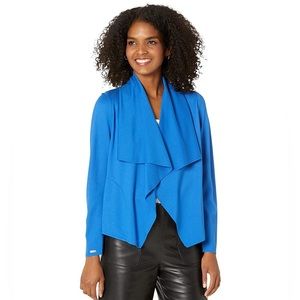 NWT - Ann Klein Cobalt Blue Drape Jacket - XS